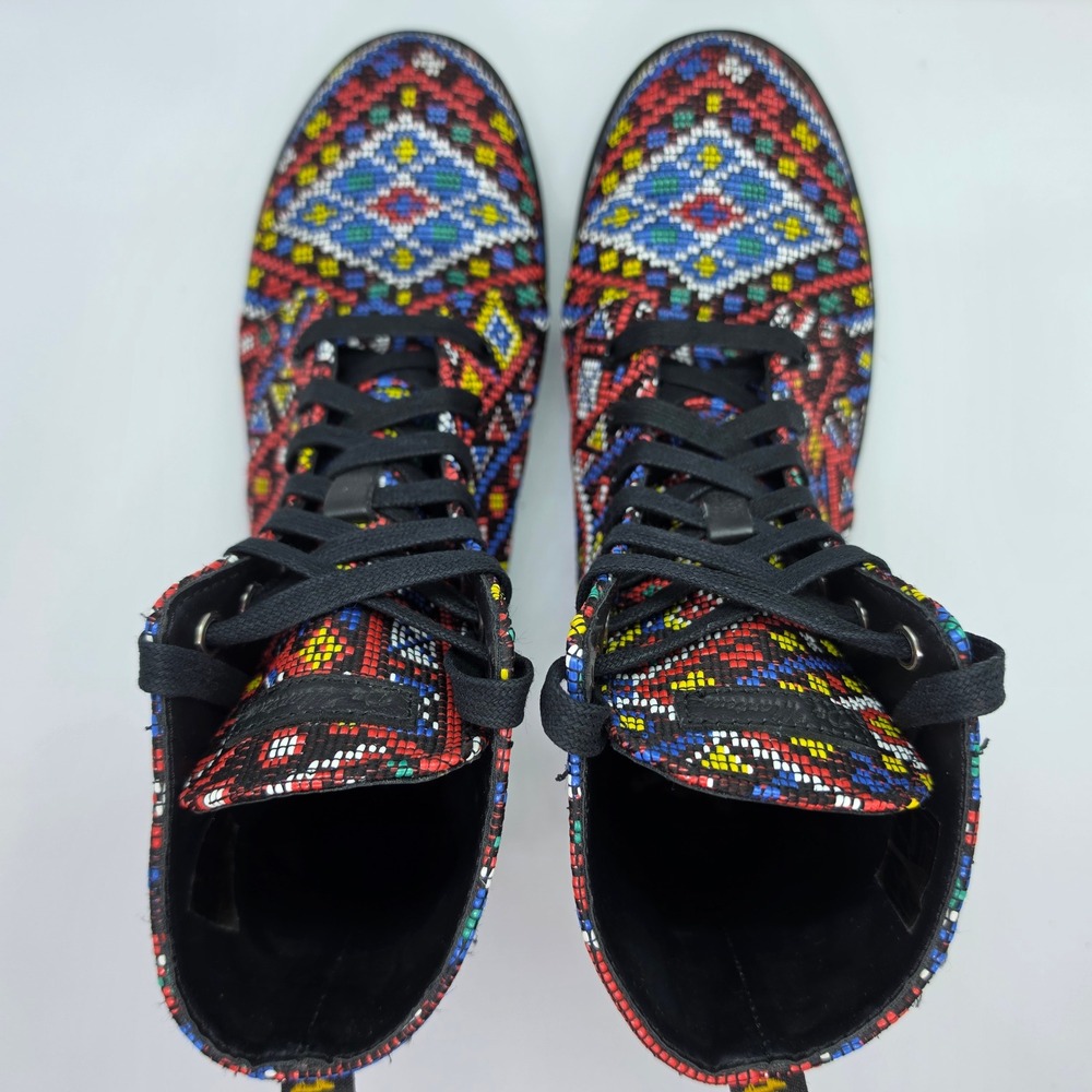 Dr. Martens Hackney Multi Color Geometric Tapestry High Top Boots AW004 Womens 8 - Picture 4 of 11